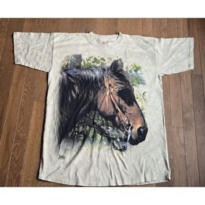 VTG 2003 The Mountain Horse T Shirt Greg Giordano Organic Cotton Tie Dye XL NWOT